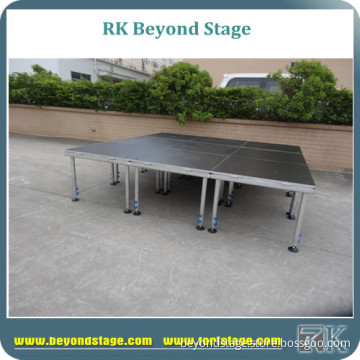 Adjustable stage deck for wedding events